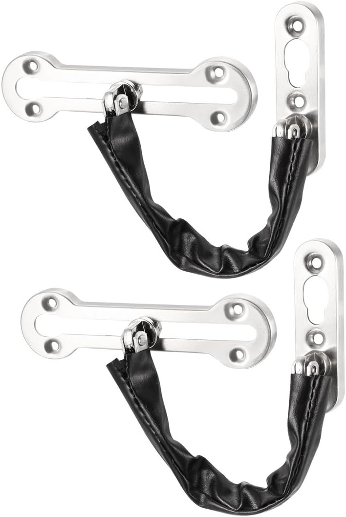 uxcell Door Lock Chain with Screws Stainless Steel Chain