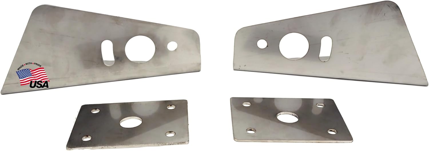 Buyers Products PLB12S Truck Hood Light Brackets for Use with Single Stud Plow Lights, Stainless Steel
