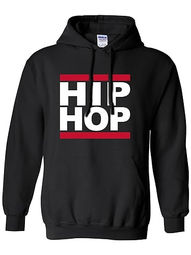 HIP HOP Hooded Sweatshirt in Black