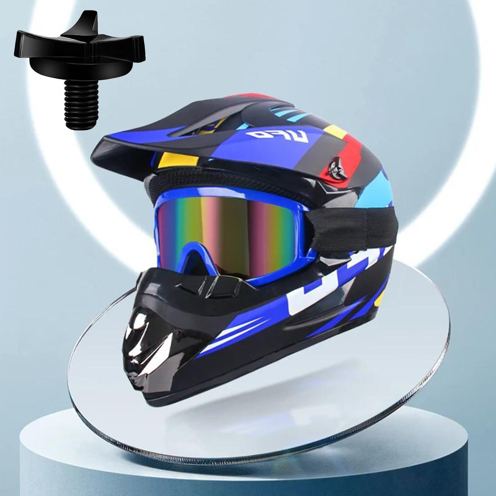 Kit Viti Di Ricambio Per Visiera Casco Moto - 8 Pezzi In Plastica ABS Con Scatolina, Nero - Foto 9