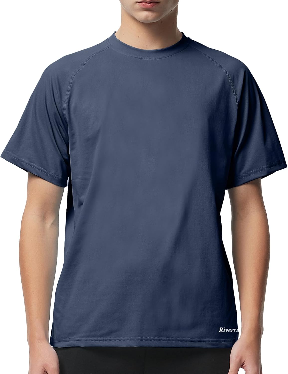 Riverruns Fishing T-Shirt Men's Workout Shirts Moisture-Wicking UPF 50+ Sun Protection Shirt for Fishing Swim #1021