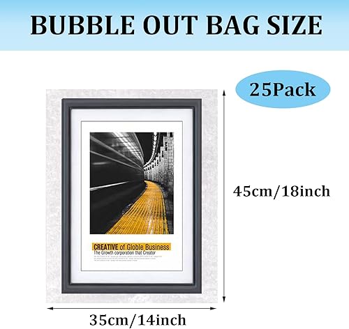 Miniatura 9 de YGPHO Paquete de 20 bolsas y bolsas transparentes de burbujas, bolsas grandes de burbujas de 16 x 20 pulgadas, bolsas de doble pared a prueba de