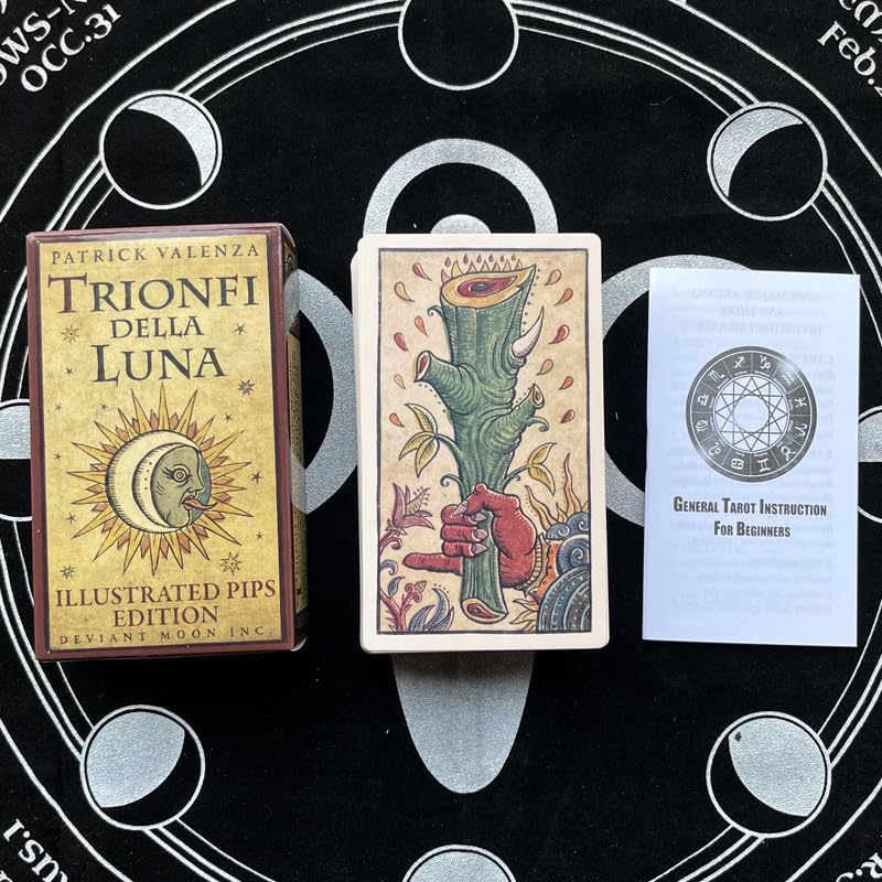 Tarot Oracle Cards with English Instructions, 2.8 x 4.7 inches (trionfi Della Luna)