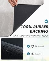 Vista 5 de AMOAMI Tapete de café con parte trasera de goma absorbente para secar platos para encimera de cocina, se adapta debajo de la cafetera o máquina