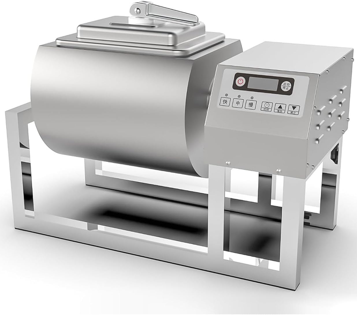 Vacuum Tumbler Marinating Machine,Meat Tumbler Marinator for Beef Pork Mutton Vegetable,3-Speed Meat Marinator Machine w/Bidirectional Rotation