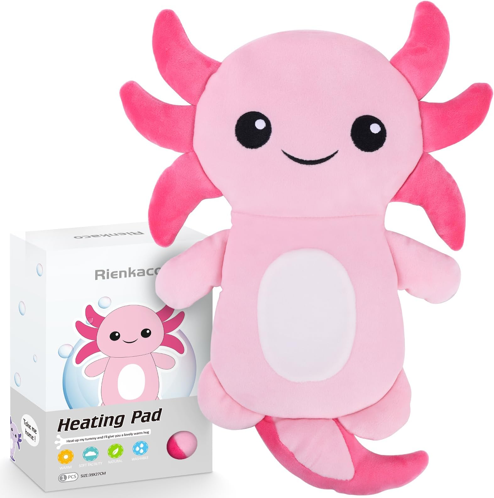 Intoypad Axolotl Microwavable Heating Pad Soft Cozy Plush