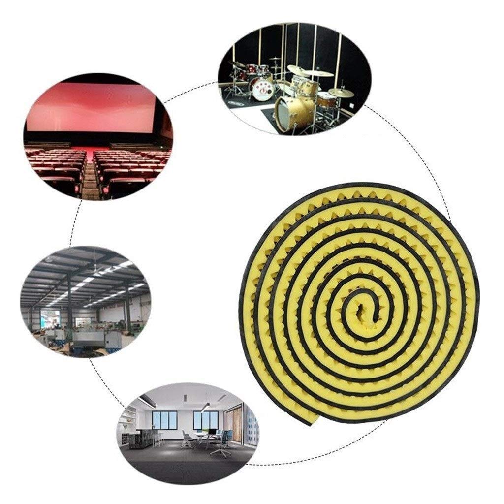5 Metros Cuadrados Profesión Material fonoabsorbente, Autoadhesivo Fácil de Instalar Espuma insonorizada Familia Algodón fonoabsorbente (Negro) (Negro)