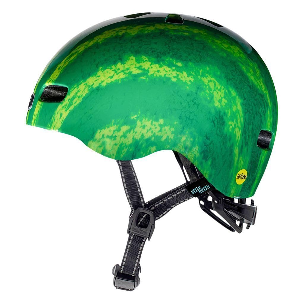 Nutcase Kinder Fahrradhelm Baby Nutty Mips Gloss Casco Bicicleta Niño, XXS, Wassermelone - Grün, BNUTGL-100