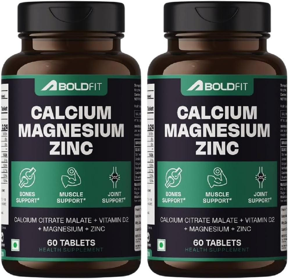 Calcium Tablets 1000 mg with Magnesium & Zinc for Women and Men, Calcium Supplement for Bone & Joint Support, 120 Tablets