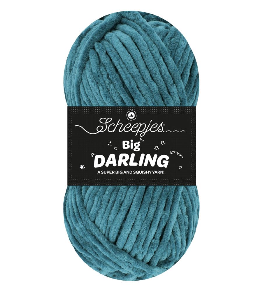 Fil Scheepjes Big Darling Dragon Bleu pour tricoter un plaid cosy