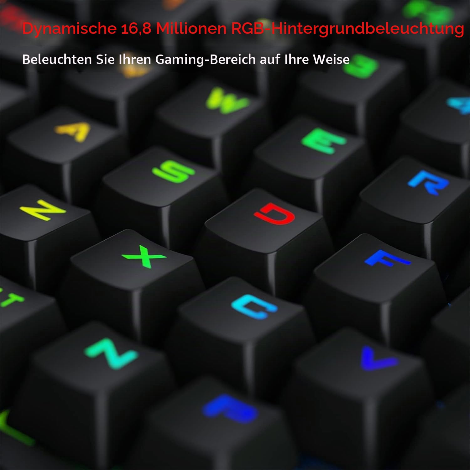 Redragon K585 PRO Kabellose Einhand Gaming Tastatur RGB 42 Tasten 3 Modi | 40% Layout 7 Integrierte Makrotasten Abnehmbare Handgelenkstütze Langlebiger Akku Roter Schalter