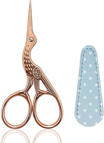 Weabetfu Tijeras para manualidades de 3.6 pulgadas, tijeras de costura para bordar, herramientas de bricolaje, tijeras de roscado, tijeras para