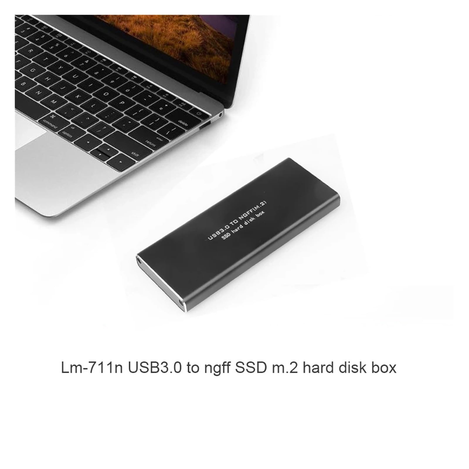 Custodia for HDD USB3.0 M.2 a USB3.0SATA, Custodia for Disco Rigido Mobile, 2230/2242/2260/2280 mm