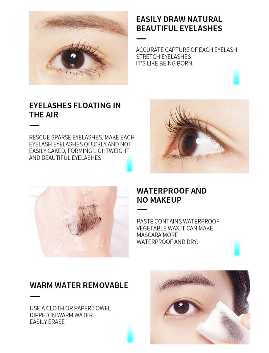Silk Fiber Mascara for Longer, Voluminous Eyelashes,Natural Waterproof Smudge-Proof,All Day Exquisitely Long, Smudge-Proo 3 stylesf Eyelashes (Black) : Beauty & Personal Care