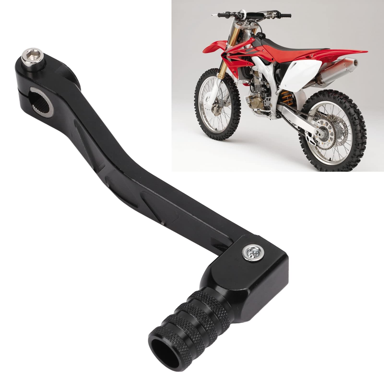 Leva Cambio Moto VOBOR | In Alluminio CNC 150mm | Universale Rosso - Foto 3