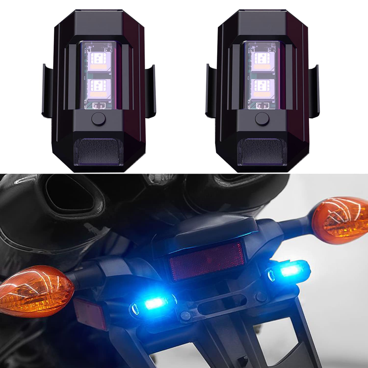 Holyton LED Strobe Drone Lights, 7 Colors Mini USB Rechargeable Led