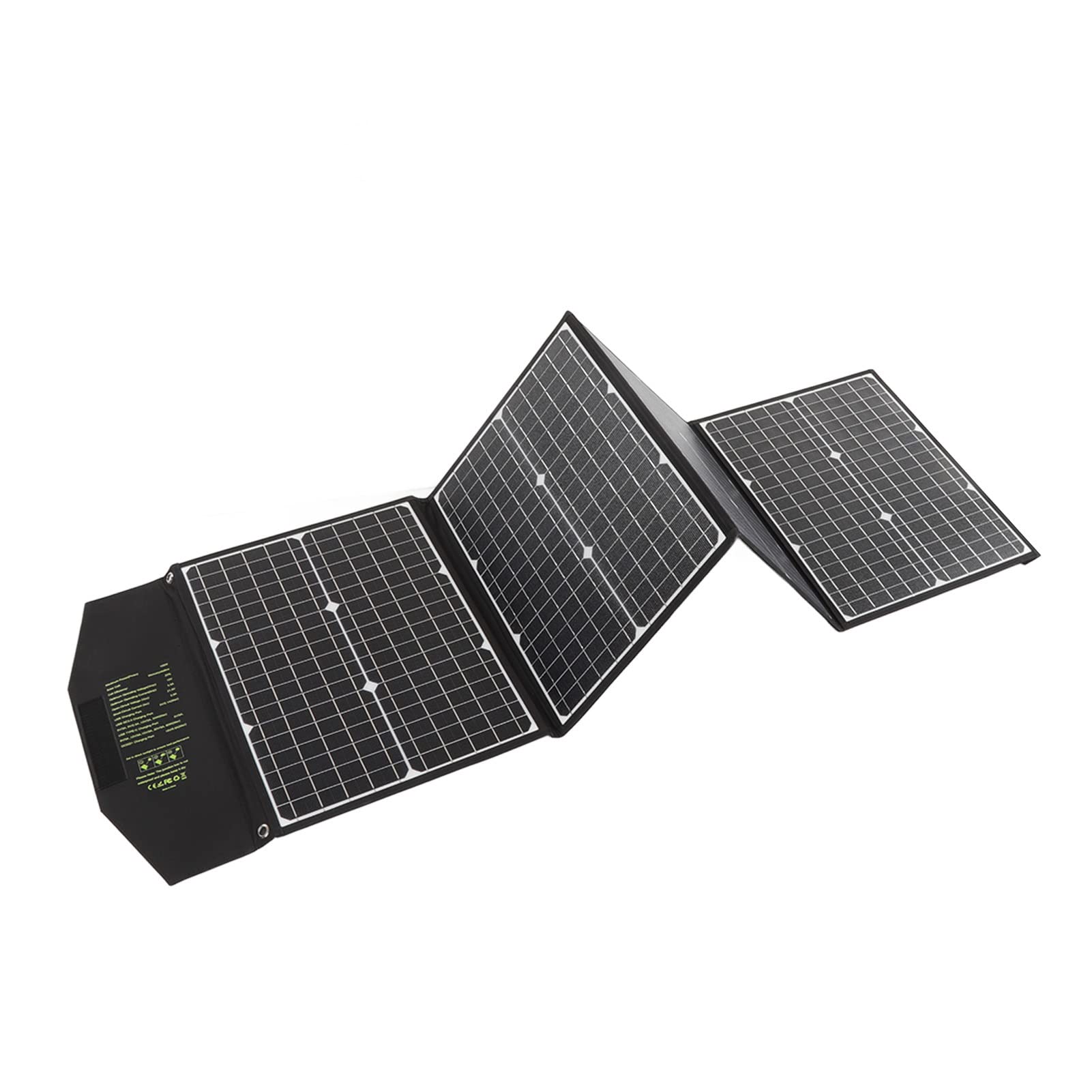 Fdit Panel Solar Monocristalino de 100W, Panel Solar Plegable Portátil, | 100W para Camping Al Aire Libre, 23% de Eficiencia, ETFE Impermeable, Protección Segura contra Sobrecorriente, Carga