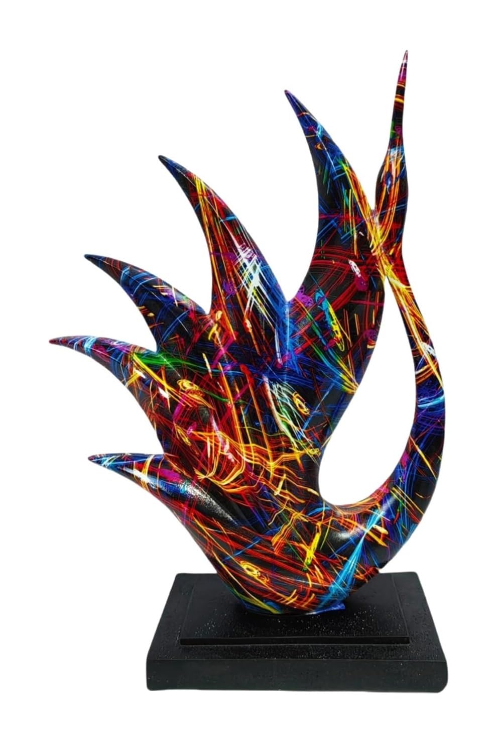 KUKUUU Abstract Statue Swan Ornaments Crafts Home Living Room Office Decoration (Colorful)