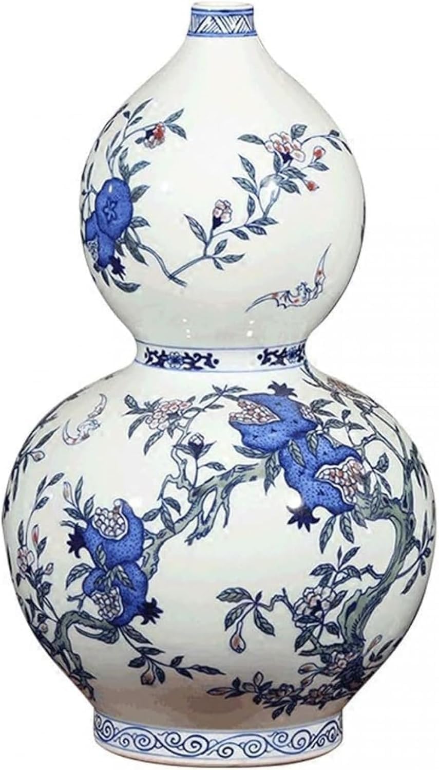Gourde de style chinois en vase céramique pour rehausser un salon terne