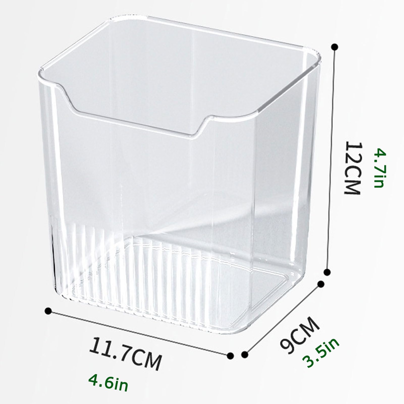 Plastikowe pojemniki do przechowywania na bocznych drzwiach lodówki | 2 opakowania 11,7 x 9 x 12 cm Drzwi lodówki do przechowywania warzyw, owoców, czosnku, imbiru i małych przedmiotów