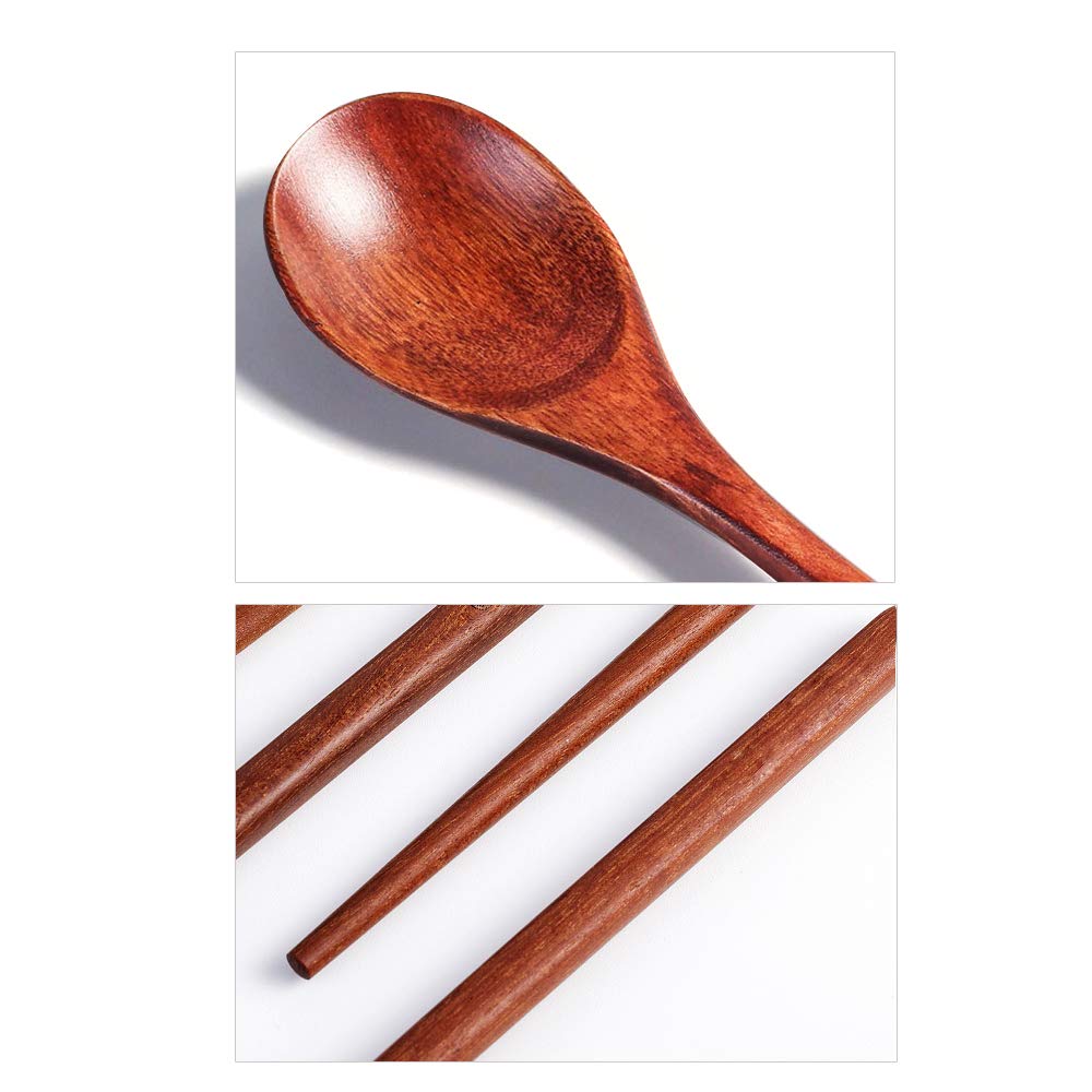 Korean Chopsticks Sets - Natural Wood -5
