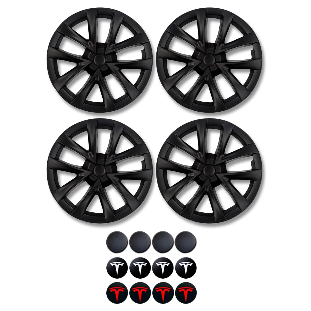 Wheel Cover Replacement 18Inch Hubcaps Protectors 4 Matte with 12