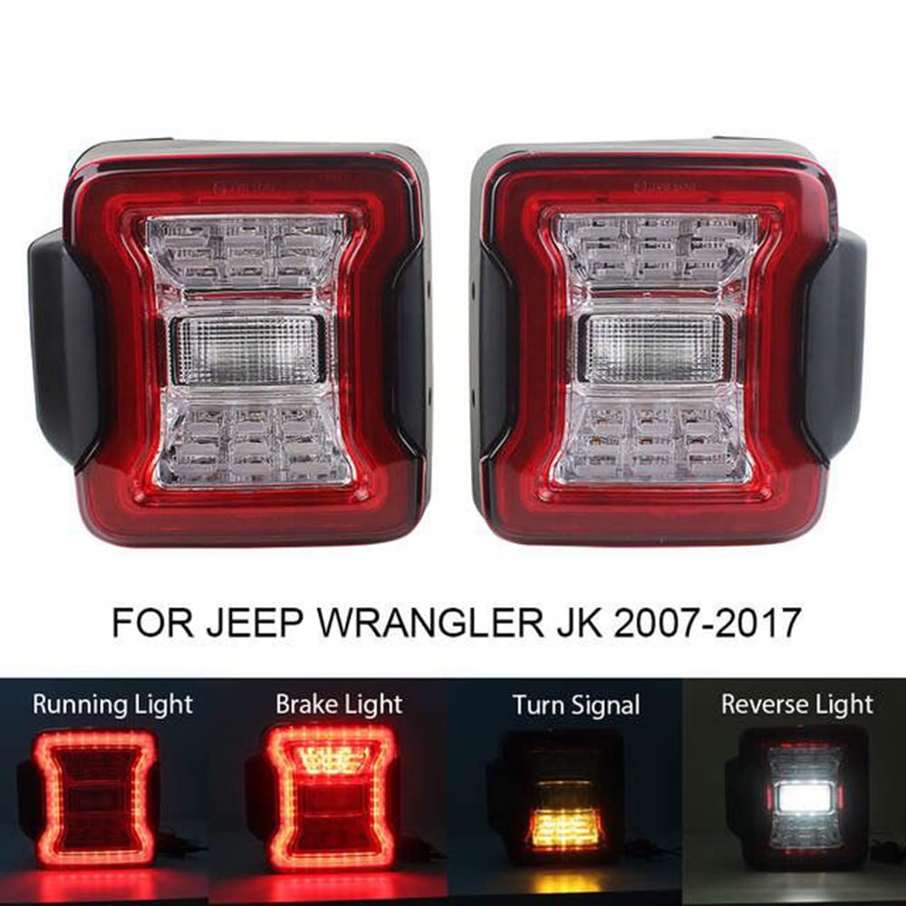 Luci Posteriori LED Per Jeep Wrangler JK 2007-2017 – Freno, Frecce, Retromarcia E Luci Di Marcia In Versione Euro