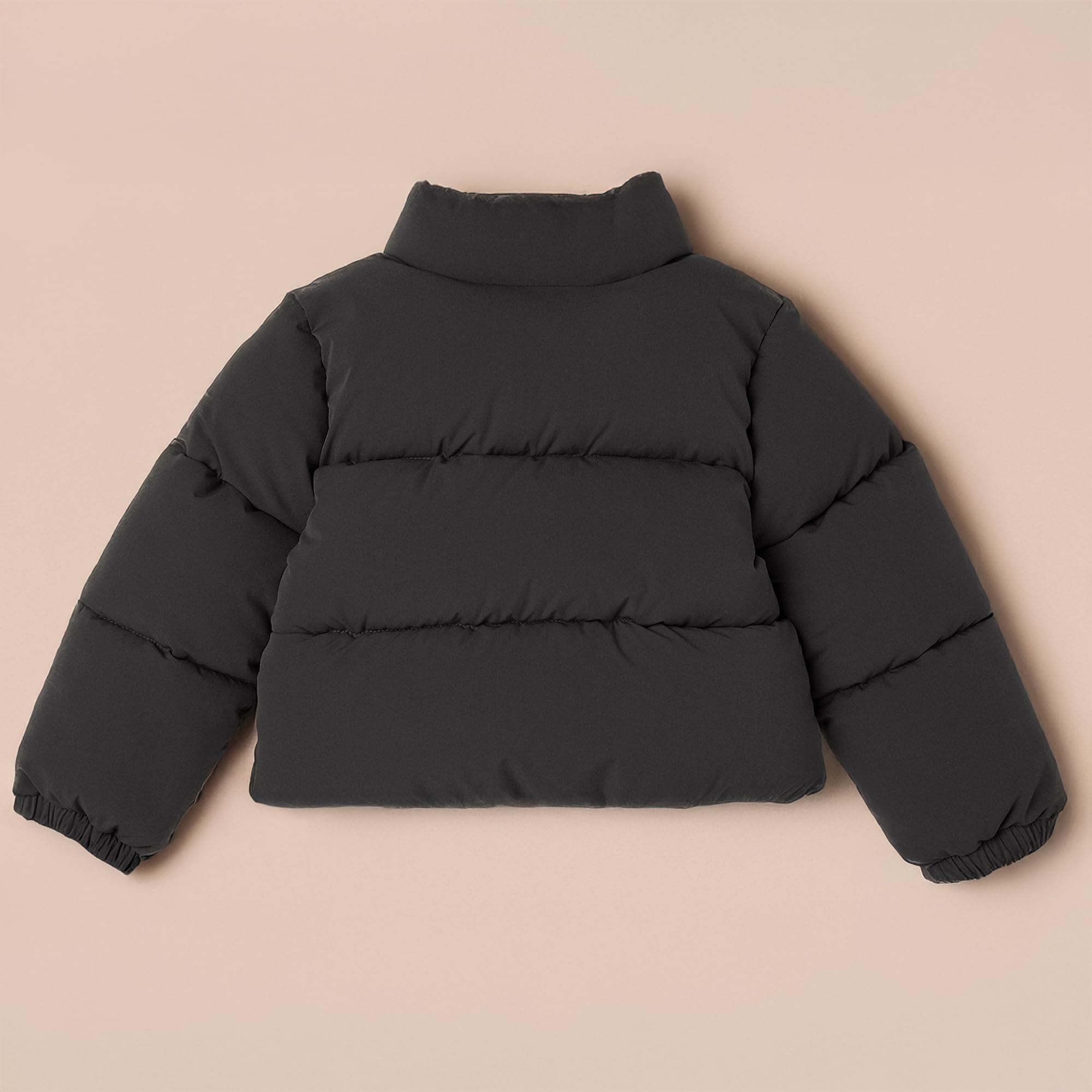 Amazon Essentials Niñas Chaqueta Acolchada y Recortada con Cremallera Completa (Acolchado Mate o Forro Polar)