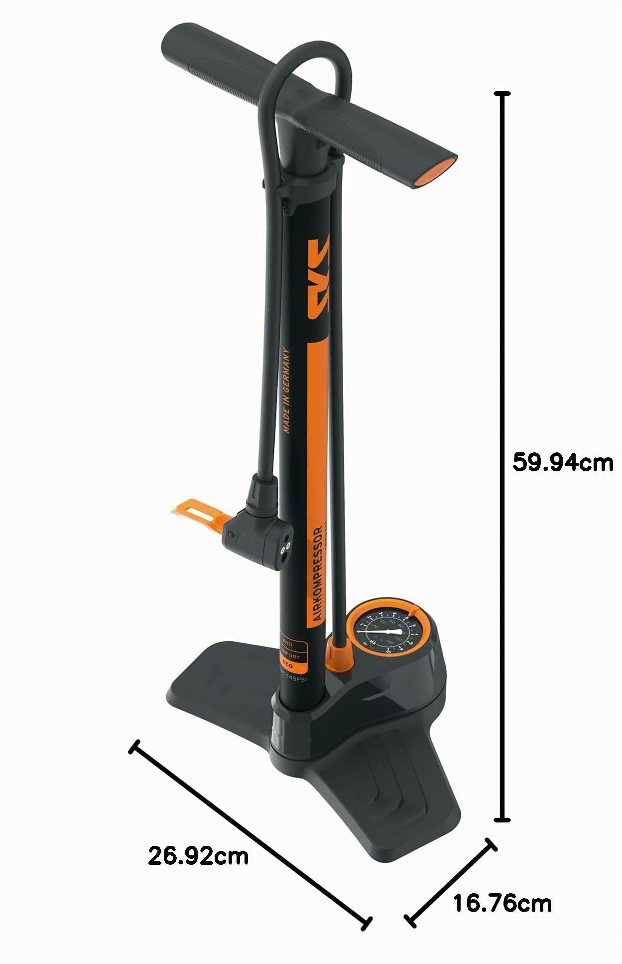 SKS Airkompressor Compact 10.0 Bomba de Aire, Unisex, Naranja y Negro, sin información
