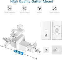 Vista 6 de HOLACA - Soporte de canalón a prueba de inclemencias del tiempo 2 en 1 para panel solar Stick Up Cam Pro, batería de cámara de foco Spotlight Cam