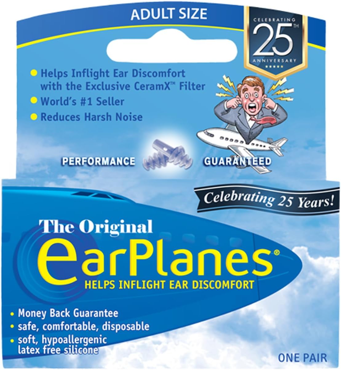 James HealthPlus New Super Soft Adult Ear Plugs Airplane Travel Ear Protection 1 Pair