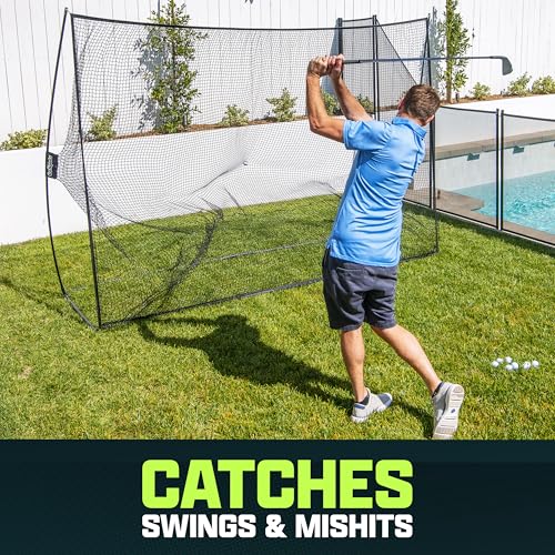 GoSports 10x7ft Black Golf Hitting Net