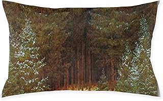 lymknumb Cremallera Oculta, Funda de Almohada Colorida, Simple y Elegante, Adecuada para Almohadas de sofá, Cojines de Coche Hunter in The Forest