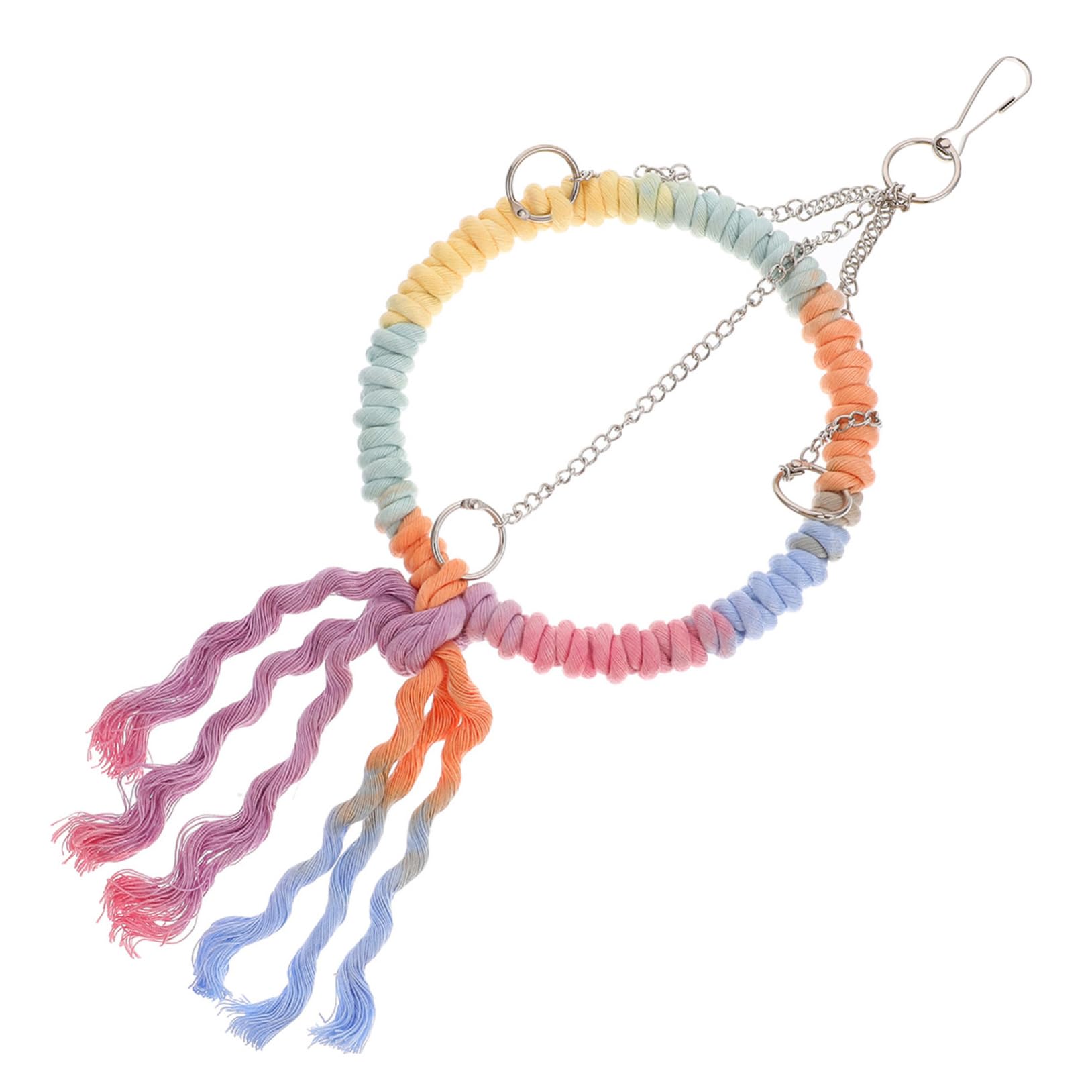 GALPADA Bird Swing Rope Rings for Parakeets Cotton Rope Perch for Parrots Hanging Bird Stand for Cockatiels and Fun Exercise Accessory