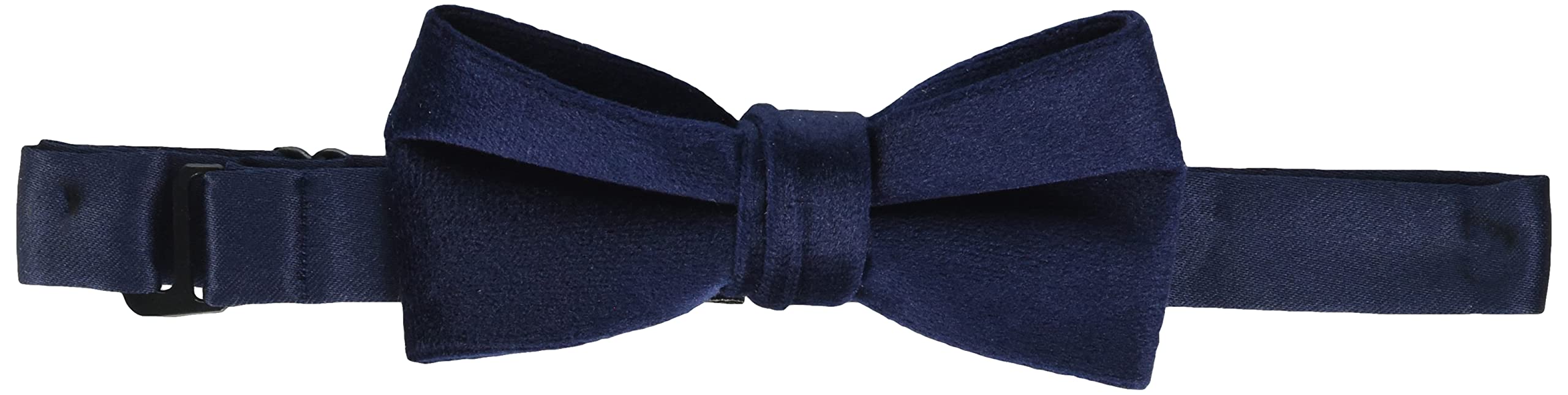 Isaac Mizrahi Pajarita de Terciopelo sólido para niño Corbata, Azul Marino, 4" para Niños