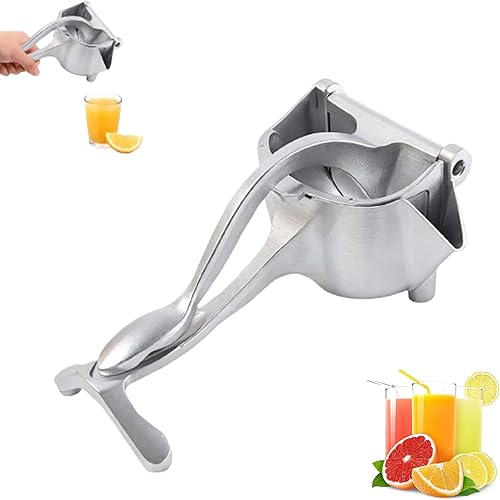 Extractor de jugo de fruta fresca de aleación de aluminio, exprimidor manual de limón con agarre ergonómico para naranja, cítricos, granada, lima,