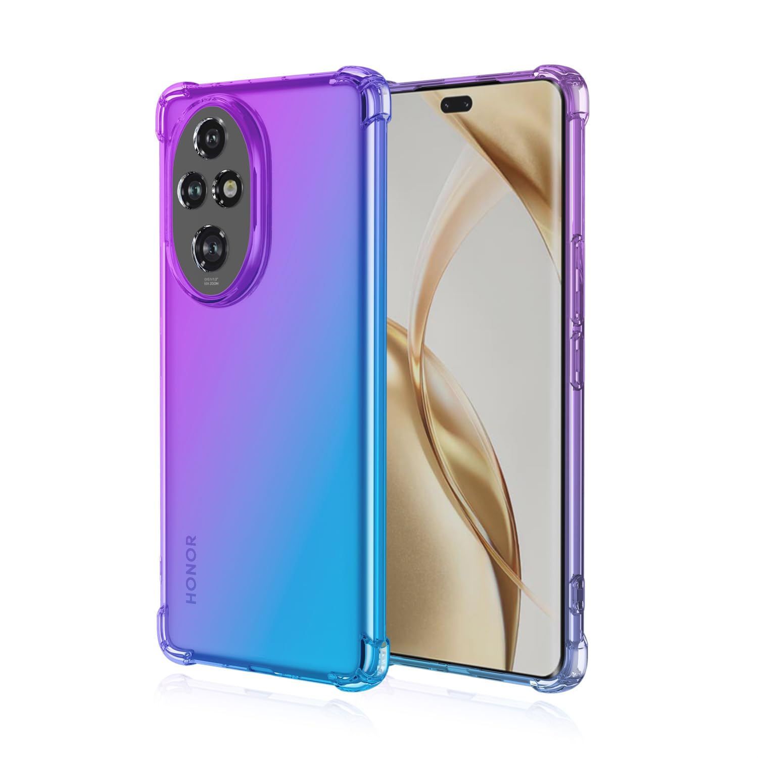Mixroom - Cover Custodia Case In TPU Silicone Morbida Sfondo Trasparente Per HUAWEI HONOR 20 PRO Fantasia Iniziali Lettera Q con fiori