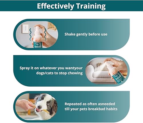 Miniatura 7 de Spray de manzana amarga para perros para dejar de masticar y lamer, 5.1 fl oz – Spray sin masticar para perros, deja de lamer heridas y puntos