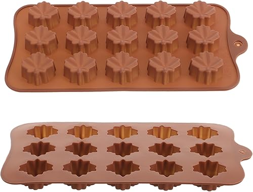 Miniatura 8 de DOITOOL 2 moldes de silicona para fondant de chocolate, lindas hojas de arce de silicona, herramientas de modelado para hornear de cocina, mini