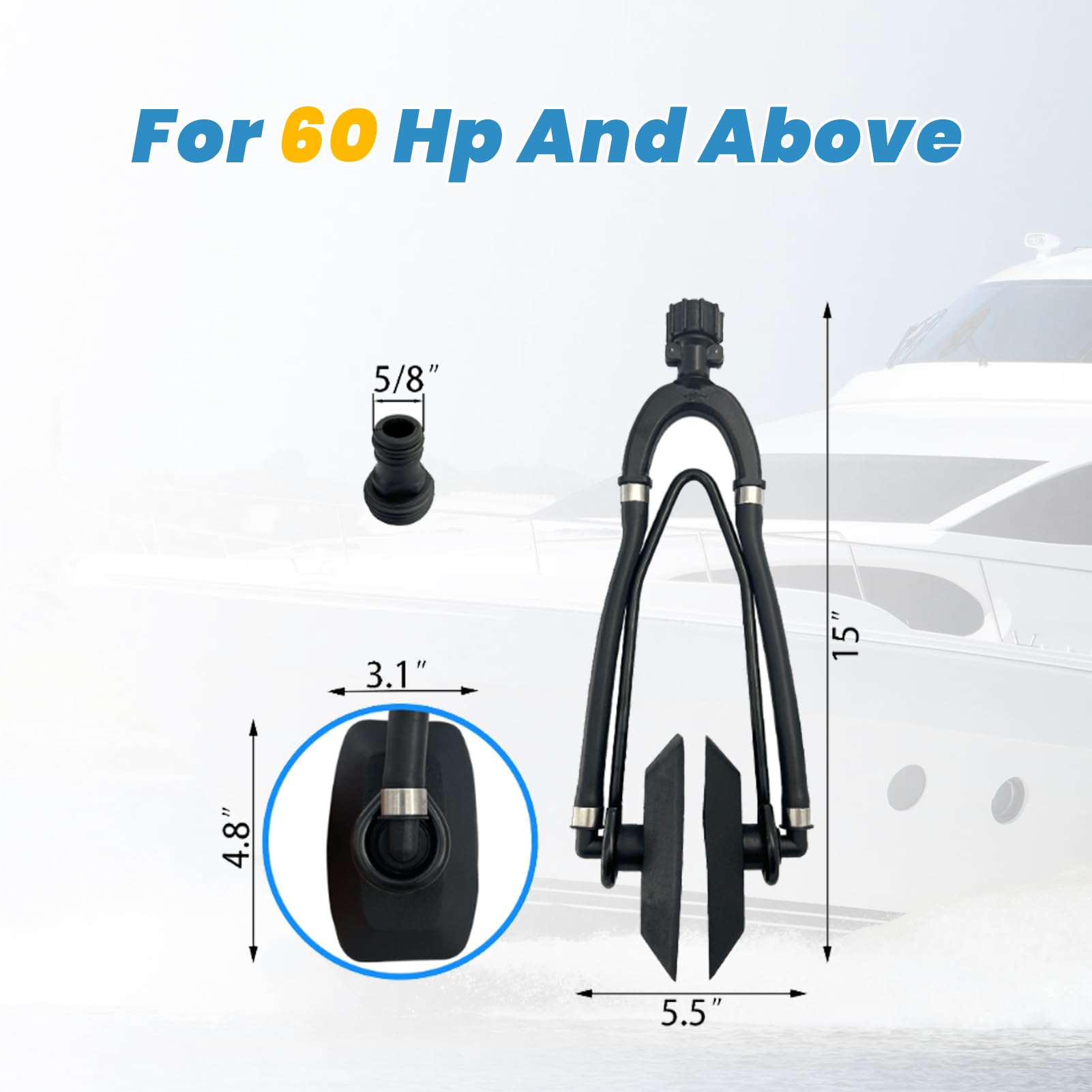 Bateau en Nylon Rinçage Manchons Moteur Hors-Bord à Double Alimentation en Eau Outil Hors-Bord Rinçage Moteur Kayak Moteur Bateau Accessoire Bateau