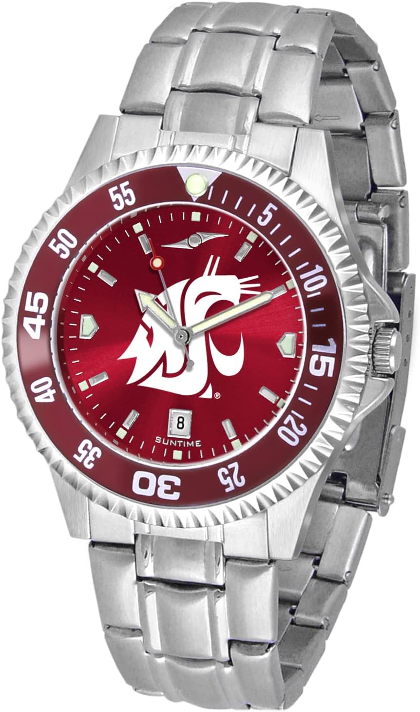 SunTime Men's Competitor 40mm Quartz Watch, 20mm Stainless Steel Strap, Team Color Dial and Bezel