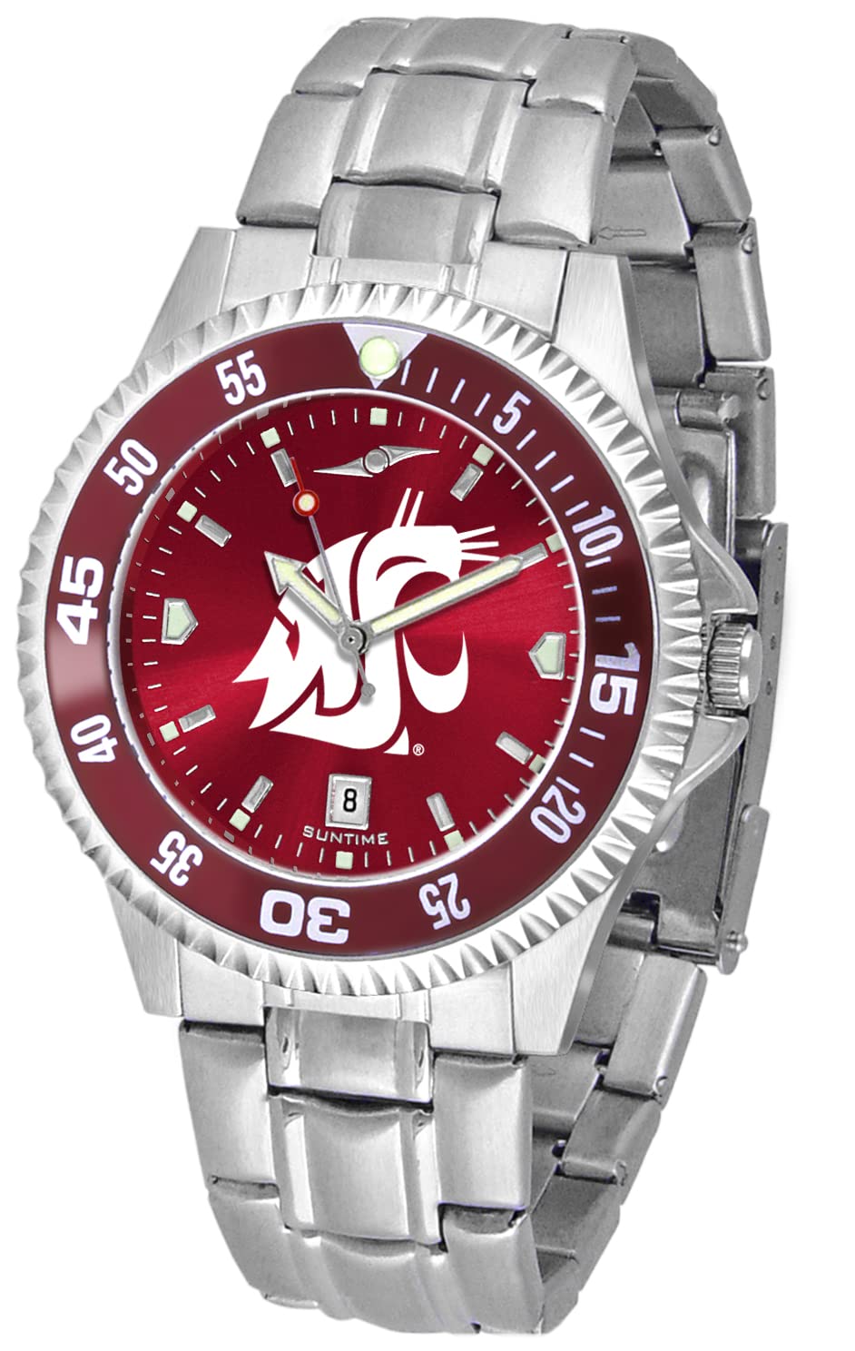 SunTime Men's Competitor 40mm Quartz Watch, 20mm Stainless Steel Strap, Team Color Dial and Bezel