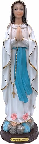 Figura de estatua religiosa de Nuestra Señora de Lourdes de 12 pulgadas Estatua Imagen Virgen de Lourdes