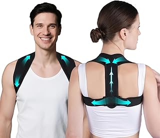 Posture Corrector for Women & Men - Adjustable Upper Back Brace Straightener, Shoulder, Neck, Scoliosis and Pain Relief