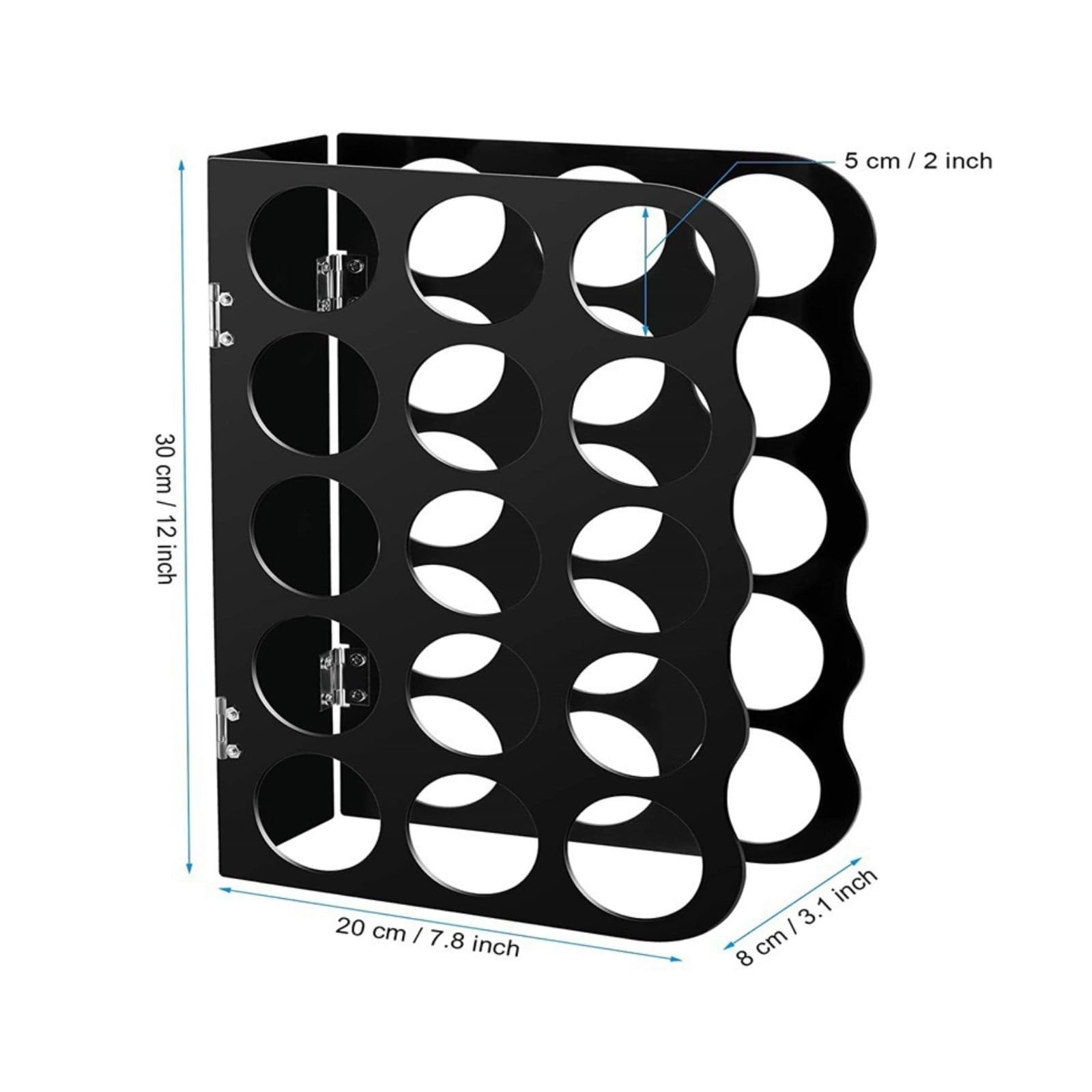Colcolo Organizador Bobinas Acrílico Plegable Multicolumna para Oficina, Negro
