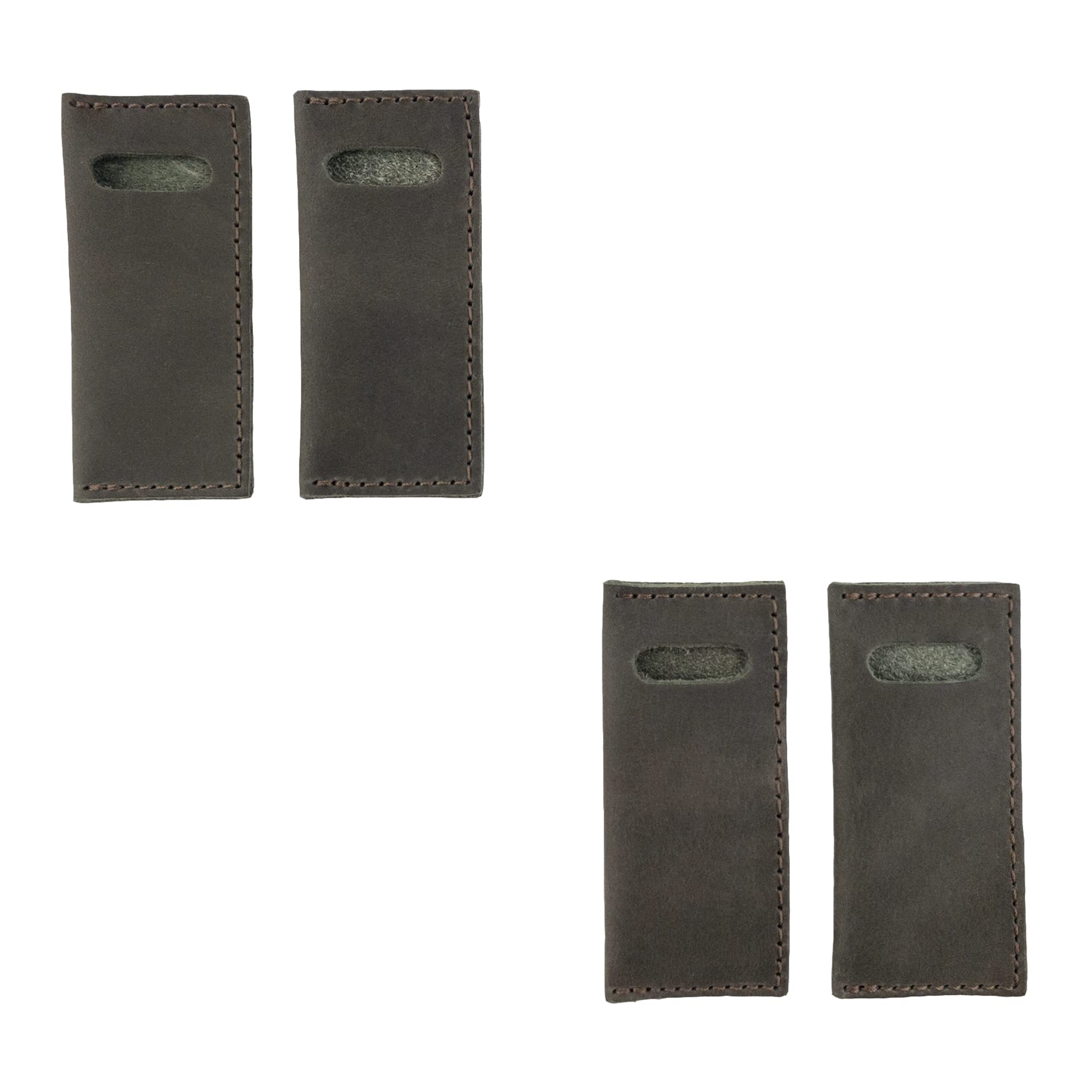 Hide & Drink, Set of 4 Tooth Pick Cases, Cooking Accessories, Full Grain Leather, Handmade, Dark Jade