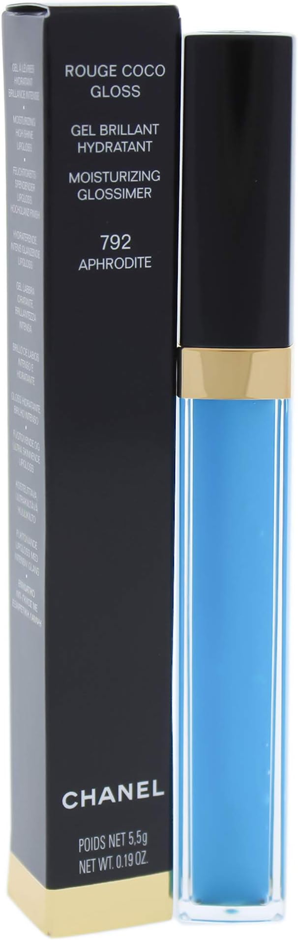 Chanel Rouge Coco Gloss Moisturizing Glossimer, 792 Aphrodite, 0.19 Ounce