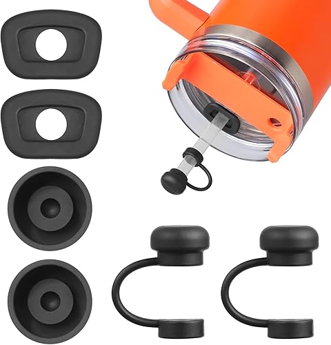Tapón de silicona a prueba de derrames, compatible con Stanley Cup 1.0 de 40 onzas30 onzas, tapón de fugas que incluye 2 tapas de cubierta de