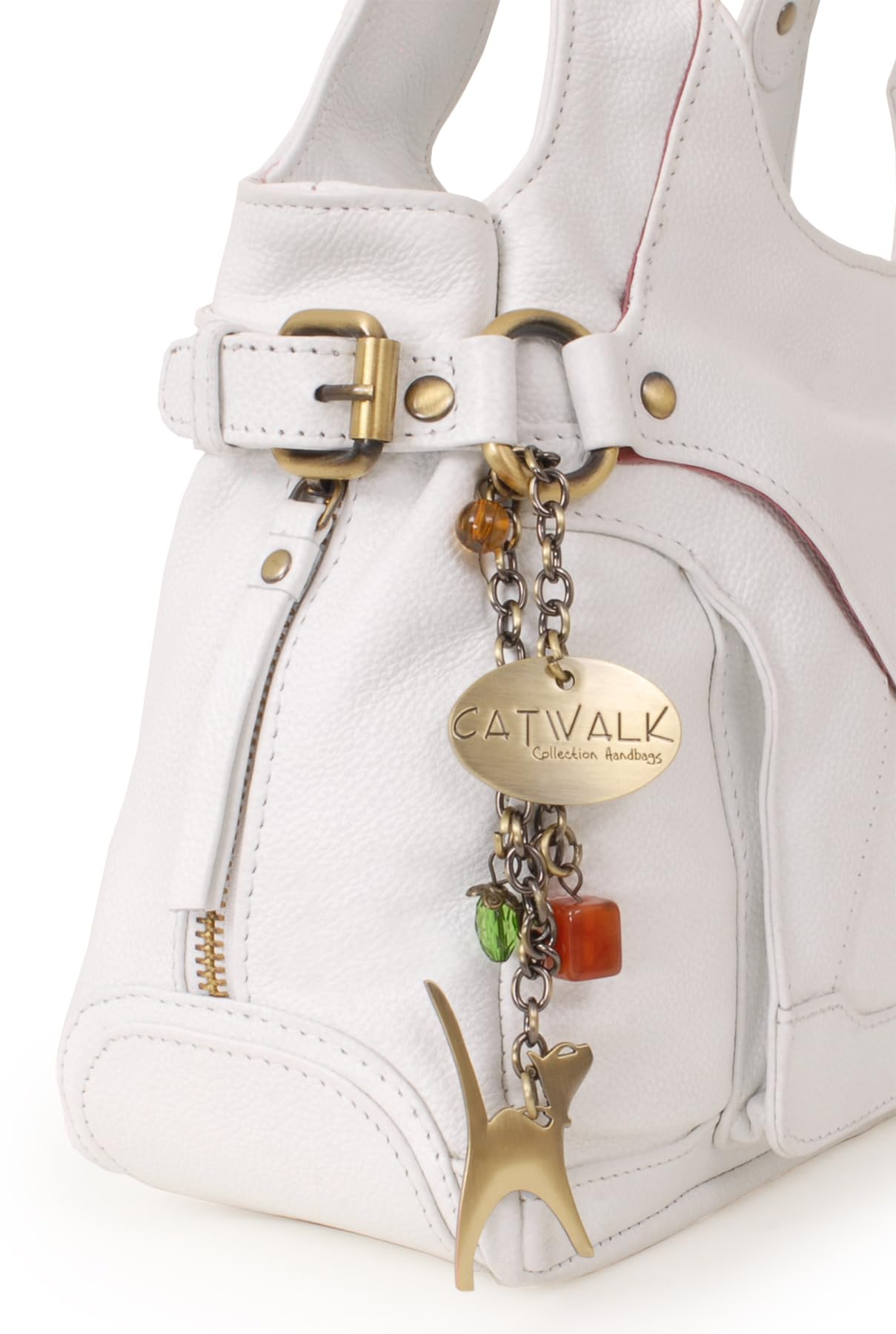 Catwalk Collection Handbags - Borsa a Spalla in Pelle - Borsa a Mano Media da Donna - Borsetta da Giorno - Multi Scomparti - Roxanna
