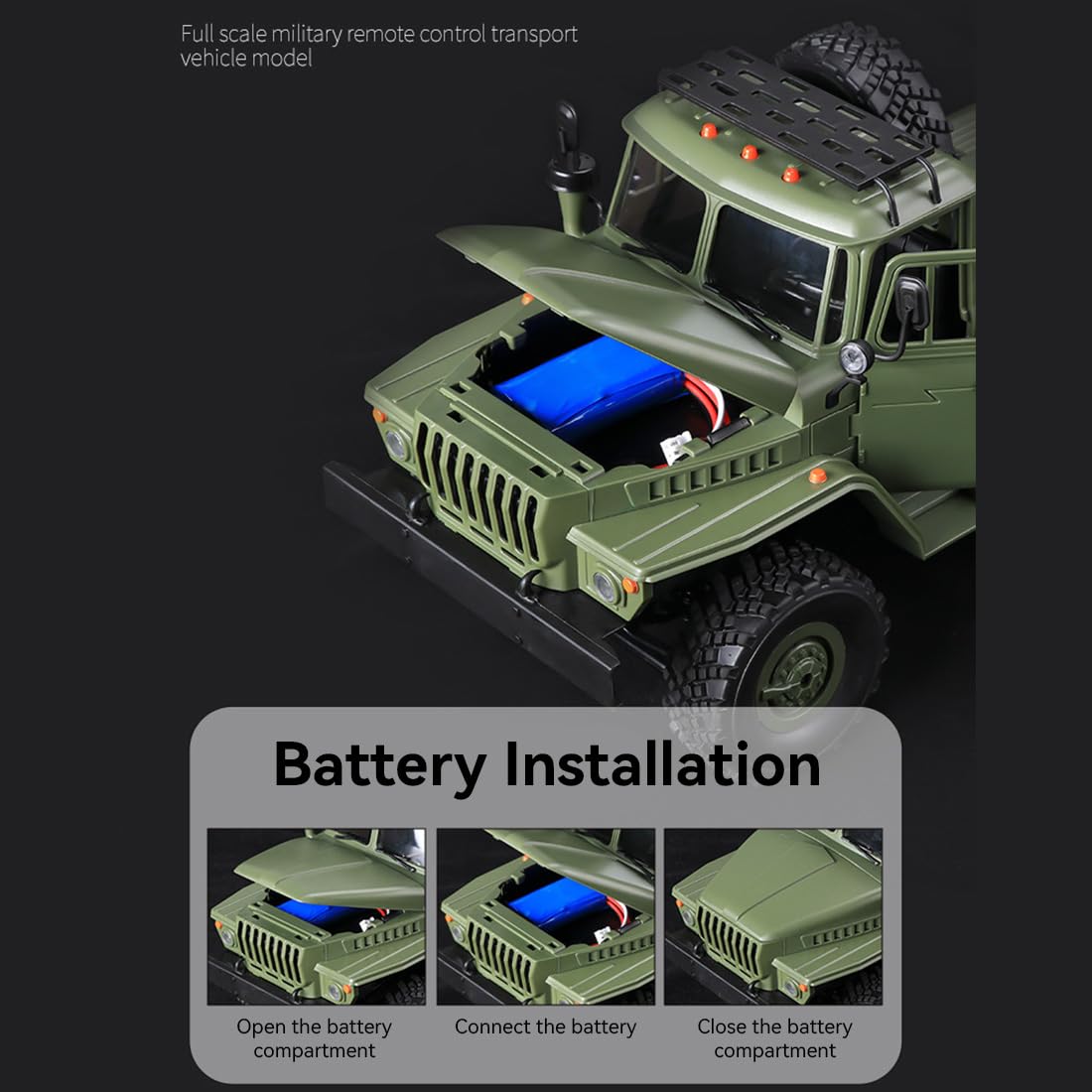 Amazon.co.jp: MindXplore WPL B36-3 1/16 RCミリタリートレーラーLED